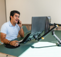 Click to enlarge BE Universal Laptop Holder in Use