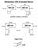 Click to enlarge Dimensions Shown with Optional Extension for 3-Leg Frame
