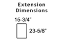 Click to enlarge Optional Extension Dimensions