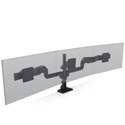 Click to enlarge E5 Triple Dynamic Pole Monitor Arm - Angled View