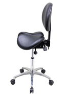 Kanewell 908 Adjustable Saddle Chair with Articulating Backrest - Side View