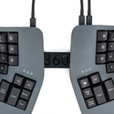 Click to enlarge Kinesis Advantage360 Linear Quiet Contoured Keyboard - Fixed Bridge Installed