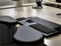Click to enlarge Mousetrapper Split Forearm Rest - In Use